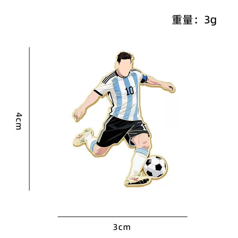 2026 Soccer Stars: Cristiano Ronaldo Pin, Lionel Messi Badge, Neymar Keychain, Kylian Mbappé World Cup Pin