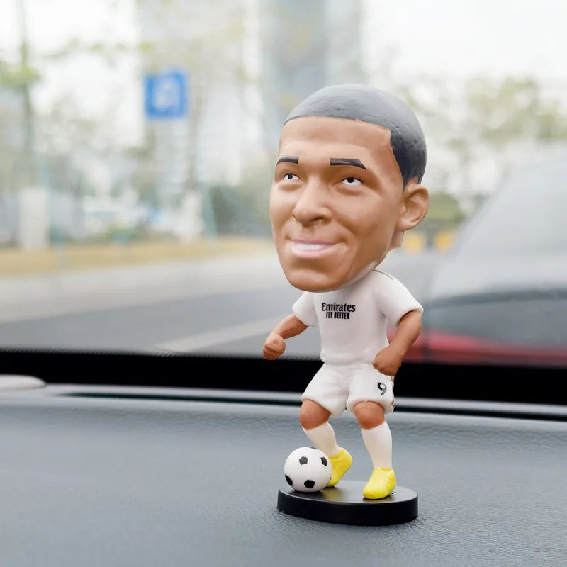 Football star doll car ornament gives boys gifts C Ronaldo star week character Neymar shaking his head doll birthday gift