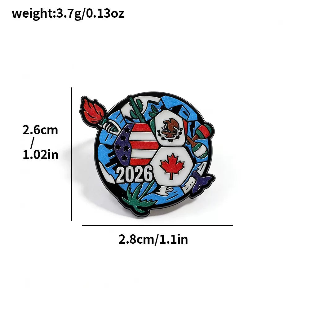 2026 FIFA World Cup Fan-Themed Sports Commemorative Alloy Pin, No. 7.10.19
