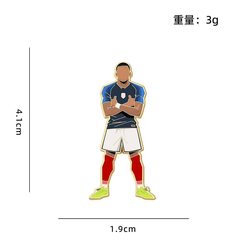 2026 Soccer Stars: Cristiano Ronaldo Pin, Lionel Messi Badge, Neymar Keychain, Kylian Mbappé World Cup Pin