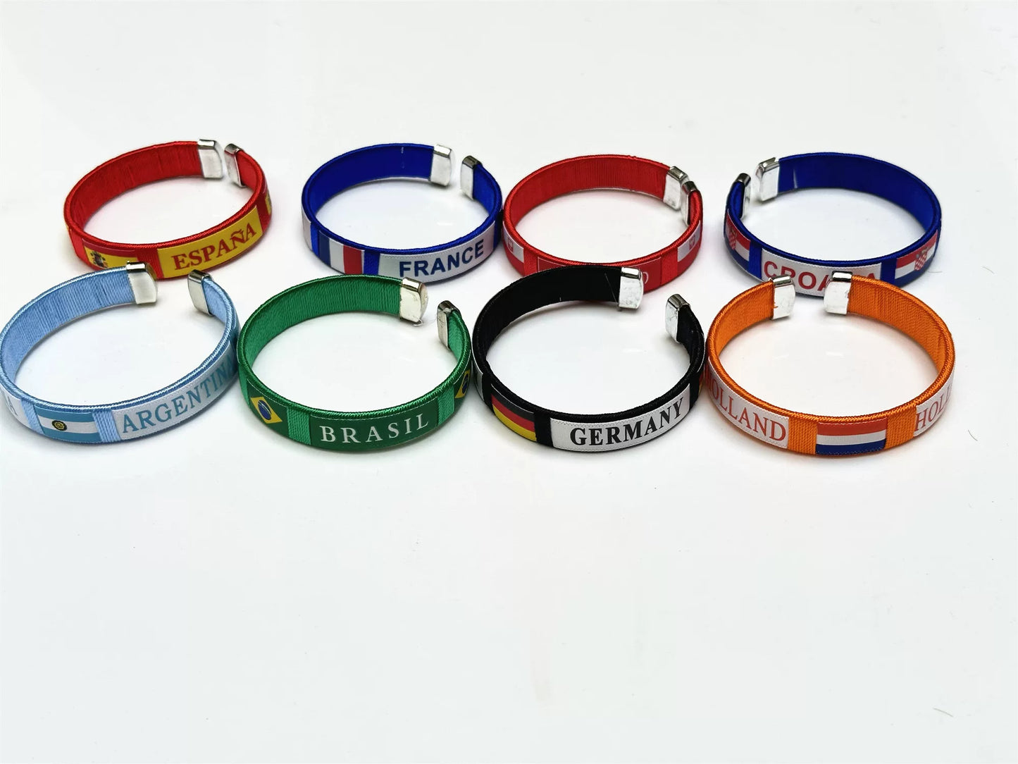 Soccer Match: Germany, Brazil, Argentina, England, and Portugal Fan Wristbands