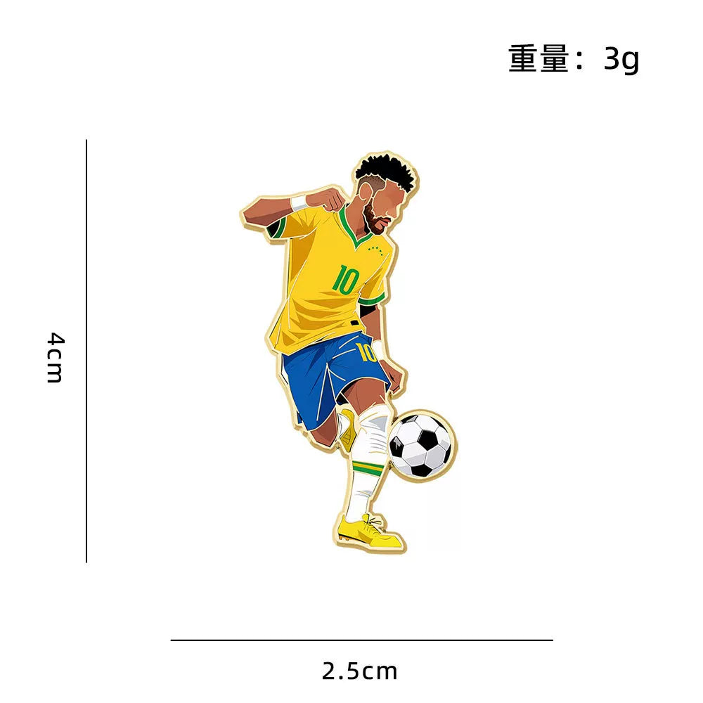 2026 Soccer Stars: Cristiano Ronaldo Pin, Lionel Messi Badge, Neymar Keychain, Kylian Mbappé World Cup Pin