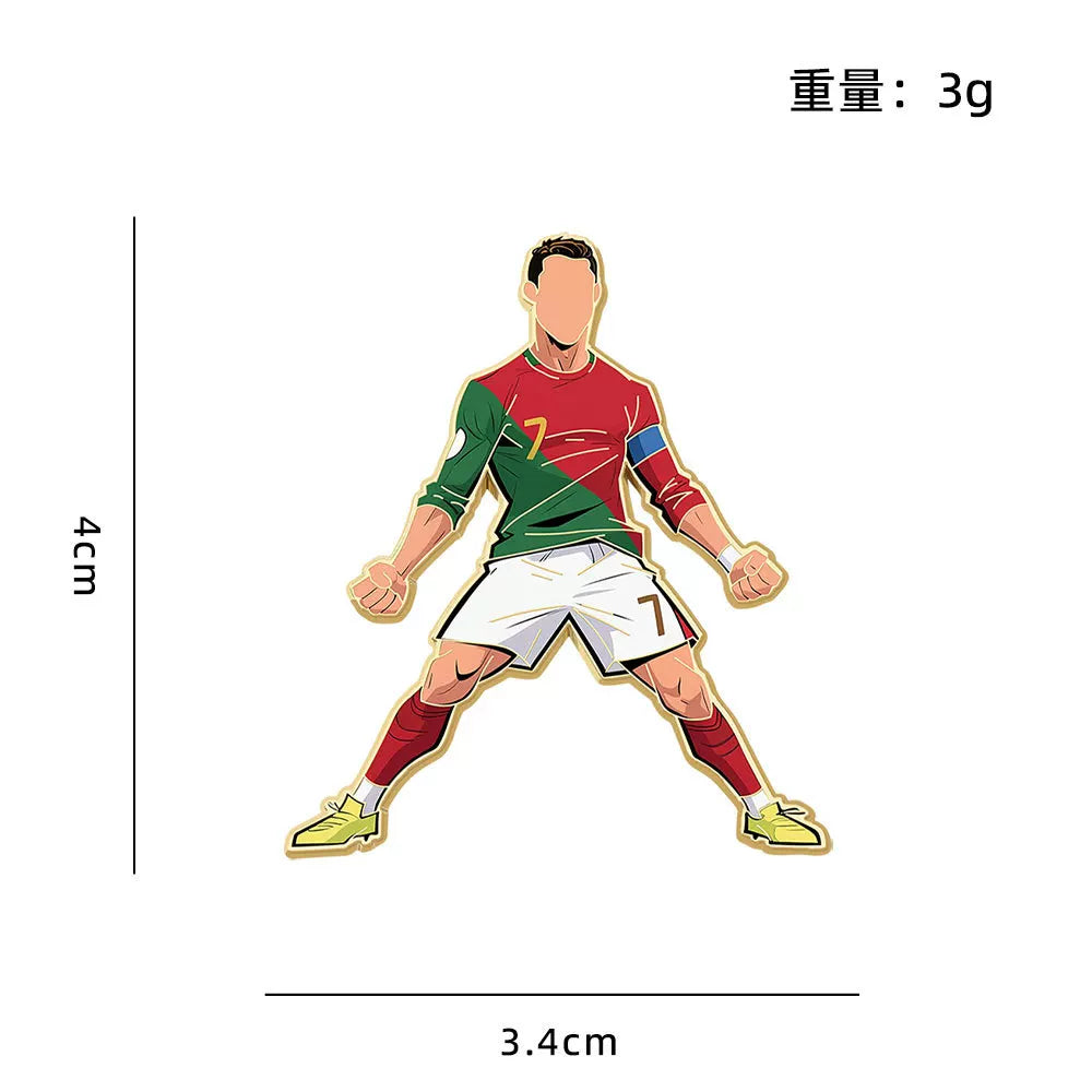 2026 Soccer Stars: Cristiano Ronaldo Pin, Lionel Messi Badge, Neymar Keychain, Kylian Mbappé World Cup Pin