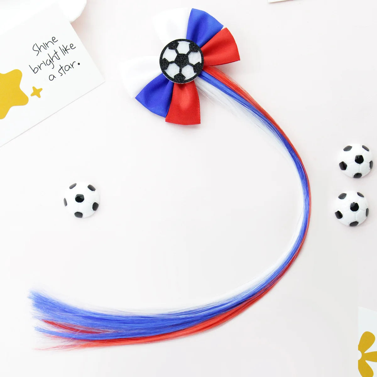 Football fans cheered for the national team players and danced wildly at the sports party, wearing hairpins and headbands.