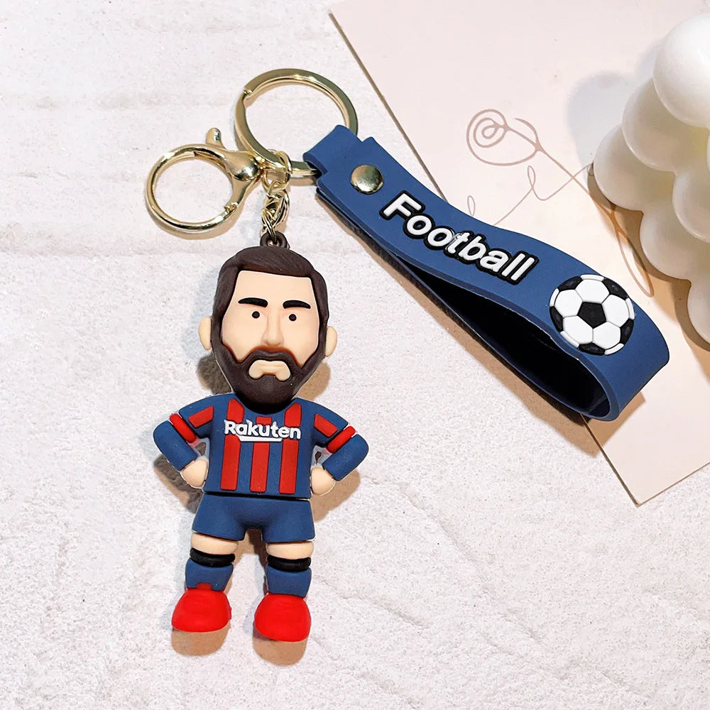 Football Jersey 2026 Keychain Cartoon Figures Soccer Birthday Party Supplies Toy Key Ring Messii Souvenir for Men Cup 2026 Ball