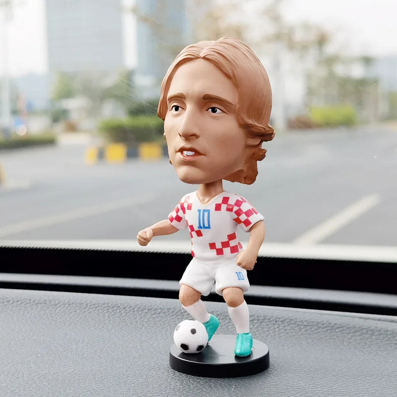 Football star doll car ornament gives boys gifts C Ronaldo star week character Neymar shaking his head doll birthday gift