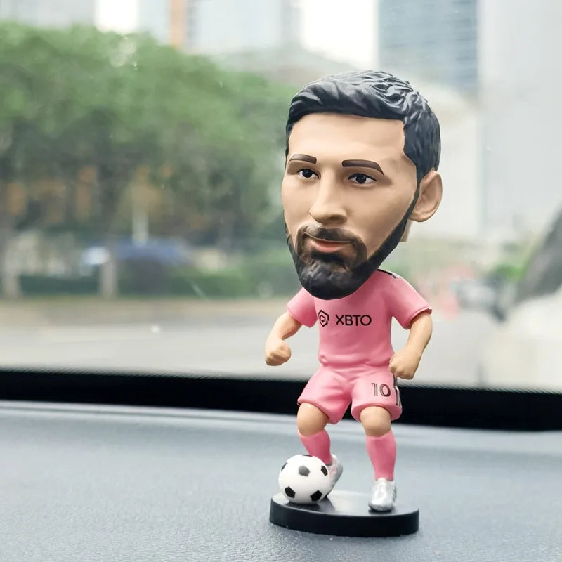 Football star doll car ornament gives boys gifts C Ronaldo star week character Neymar shaking his head doll birthday gift