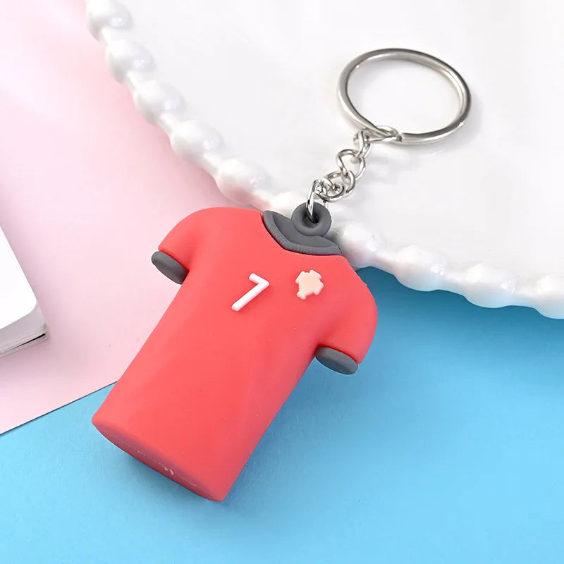 Football Jersey 2026 Keychain Cartoon Figures Soccer Birthday Party Supplies Toy Key Ring Messii Souvenir for Men Cup 2026 Ball