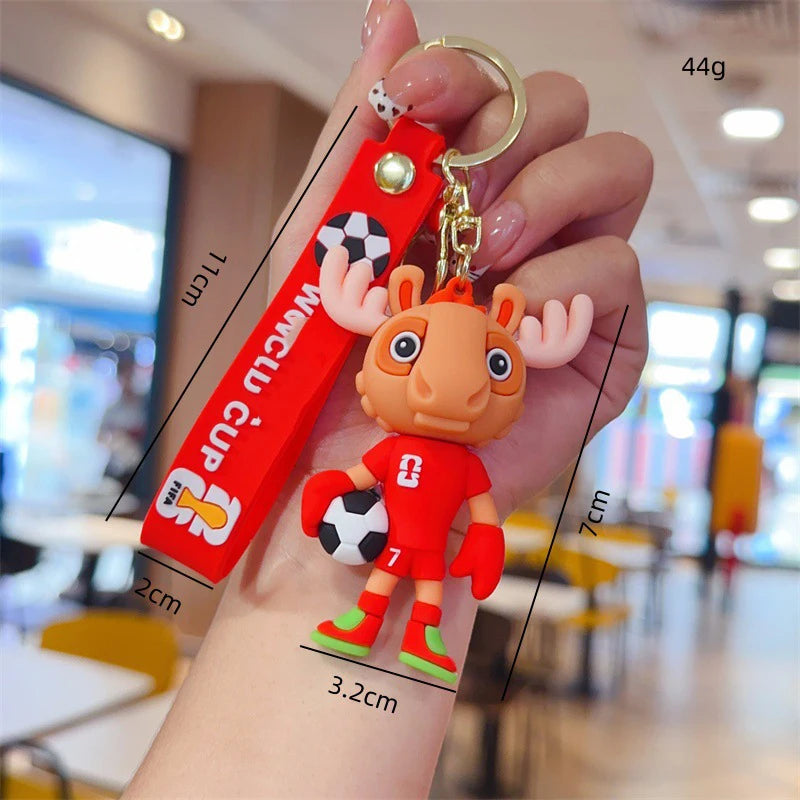 Football Jersey 2026 Keychain Cartoon Figures Soccer Birthday Party Supplies Toy Key Ring Messii Souvenir for Men Cup 2026 Ball