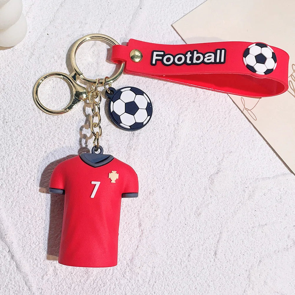 Football Jersey 2026 Keychain Cartoon Figures Soccer Birthday Party Supplies Toy Key Ring Messii Souvenir for Men Cup 2026 Ball
