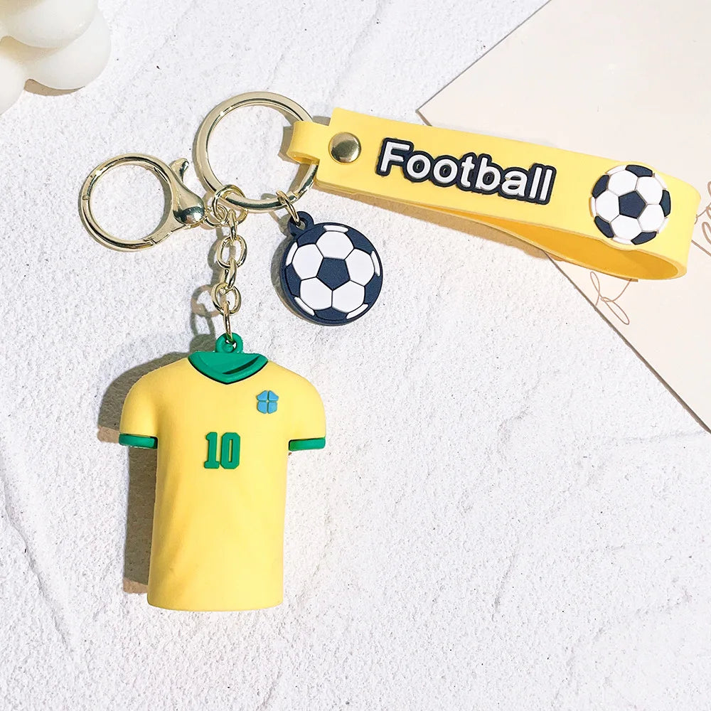 Football Jersey 2026 Keychain Cartoon Figures Soccer Birthday Party Supplies Toy Key Ring Messii Souvenir for Men Cup 2026 Ball