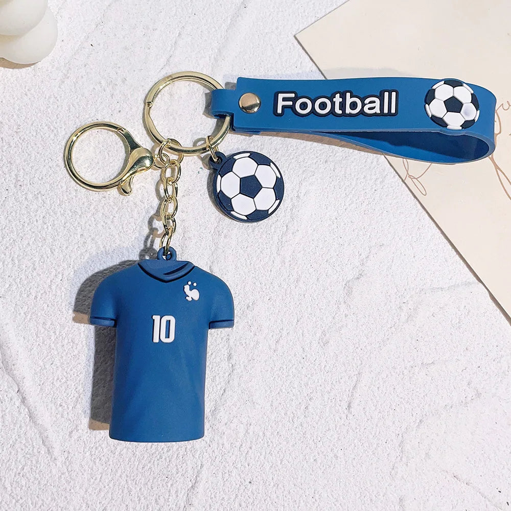 Football Jersey 2026 Keychain Cartoon Figures Soccer Birthday Party Supplies Toy Key Ring Messii Souvenir for Men Cup 2026 Ball
