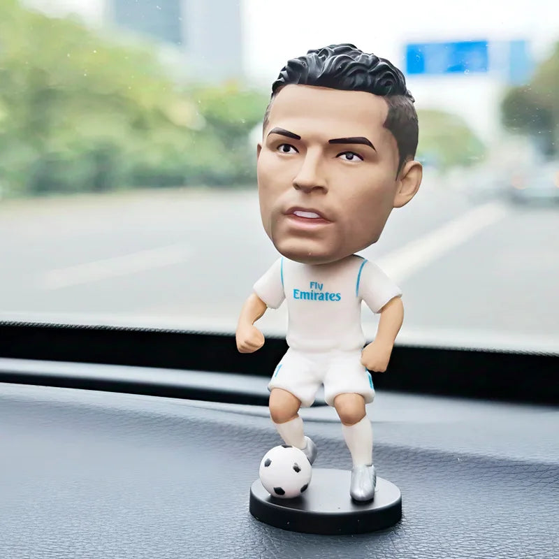 Football star doll car ornament gives boys gifts C Ronaldo star week character Neymar shaking his head doll birthday gift