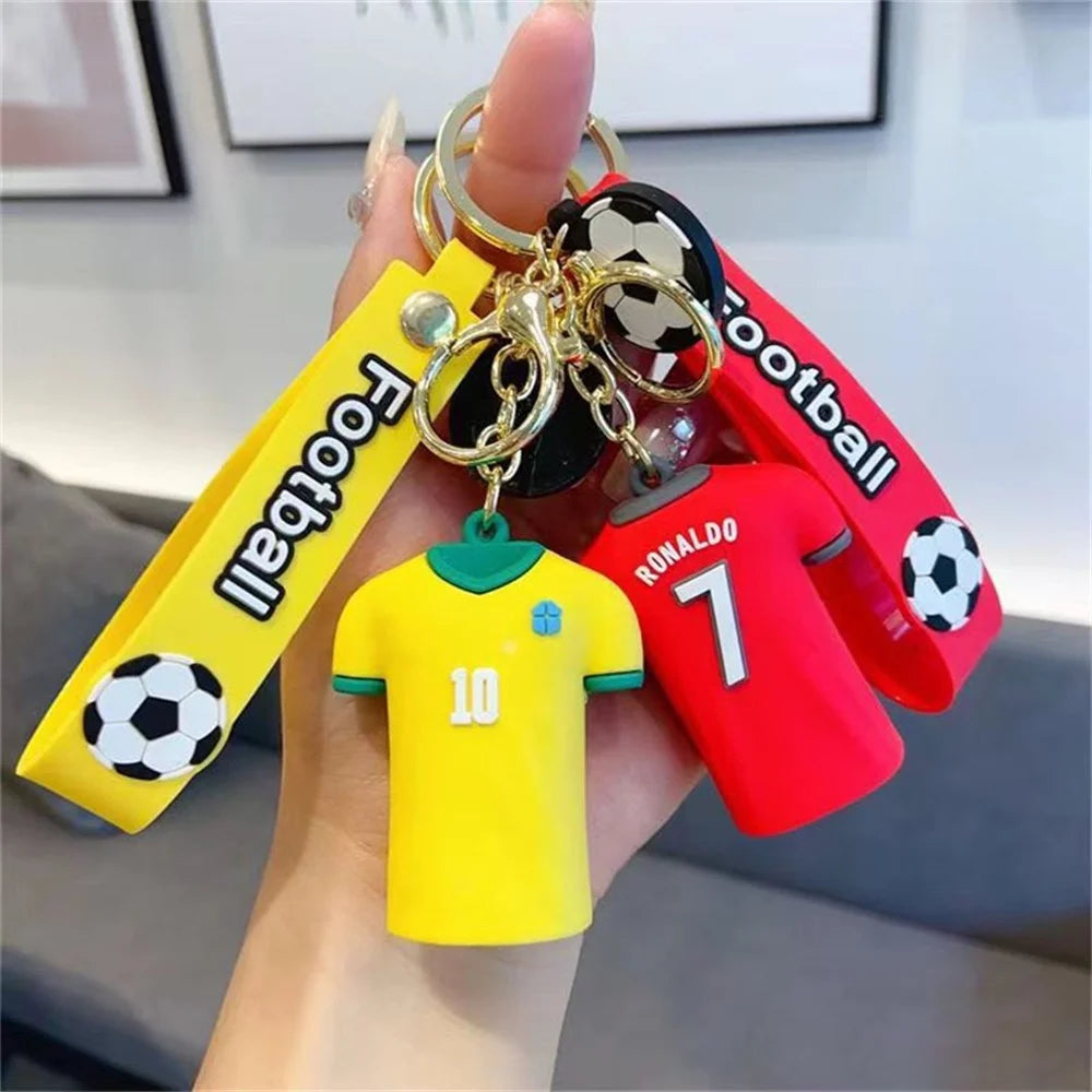 Creative Simulation Football Jersey Keychain Creative Gift Action Figure Car Keychain  Sports Peripherals