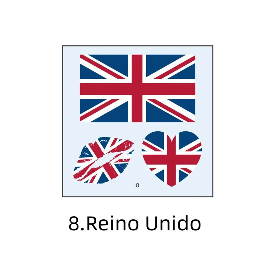 1PC Waterproof Tattoo Stickers of Football National Flag Series for Sports Matches, Shine Out in the People