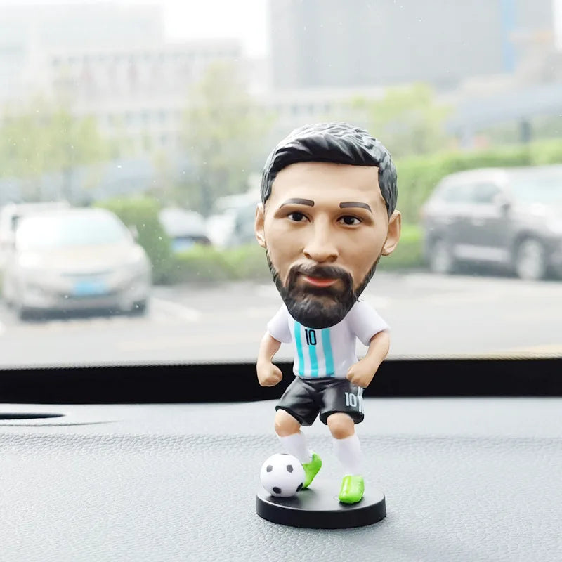 Football star doll car ornament gives boys gifts C Ronaldo star week character Neymar shaking his head doll birthday gift