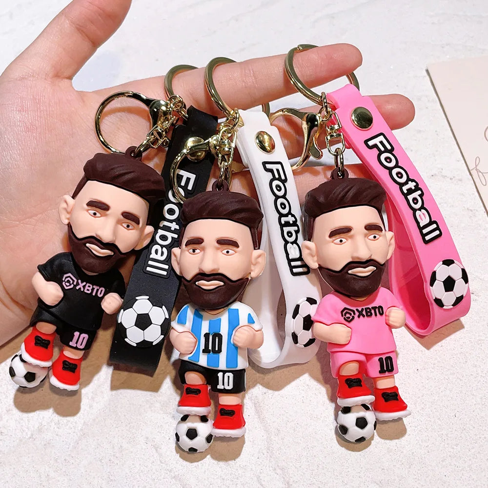 Football Jersey 2026 Keychain Cartoon Figures Soccer Birthday Party Supplies Toy Key Ring Messii Souvenir for Men Cup 2026 Ball