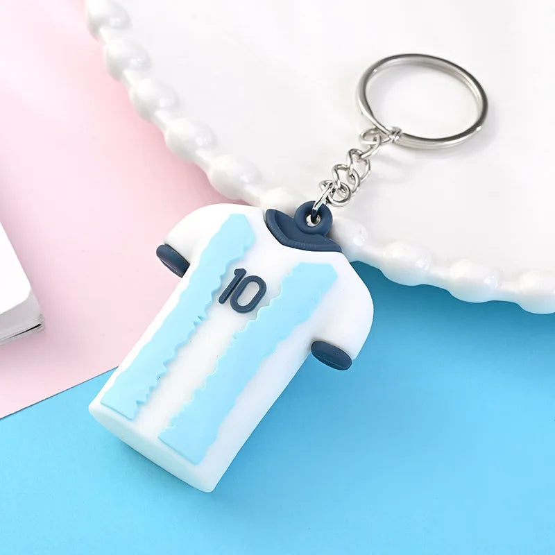 Football Jersey 2026 Keychain Cartoon Figures Soccer Birthday Party Supplies Toy Key Ring Messii Souvenir for Men Cup 2026 Ball