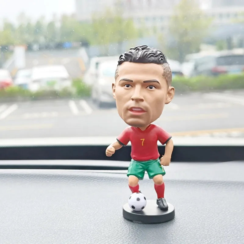 Football star doll car ornament gives boys gifts C Ronaldo star week character Neymar shaking his head doll birthday gift