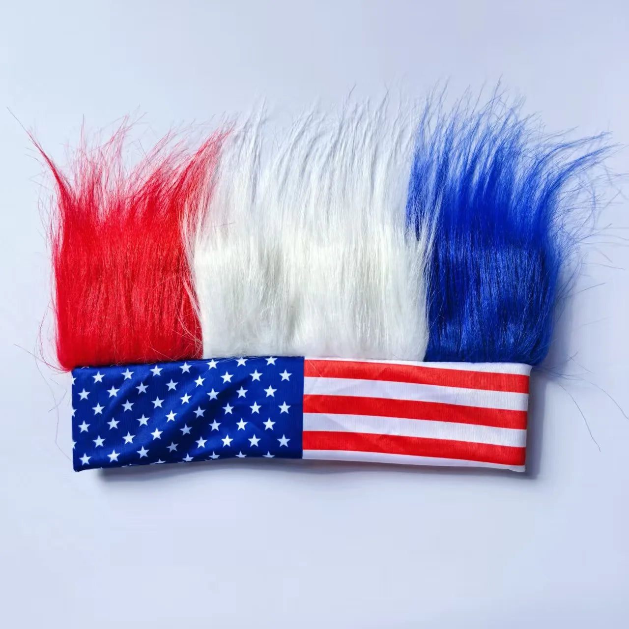 American Flag Fans Wig Independence Day Empty Top Hat National Day Games Headband Hair Accessories Headgear