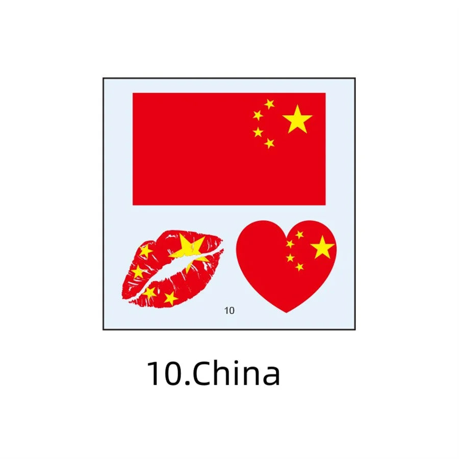 1PC Waterproof Tattoo Stickers of Football National Flag Series for Sports Matches, Shine Out in the People