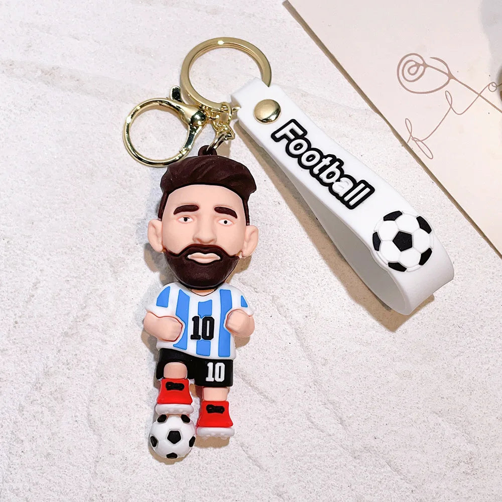 Football Jersey 2026 Keychain Cartoon Figures Soccer Birthday Party Supplies Toy Key Ring Messii Souvenir for Men Cup 2026 Ball
