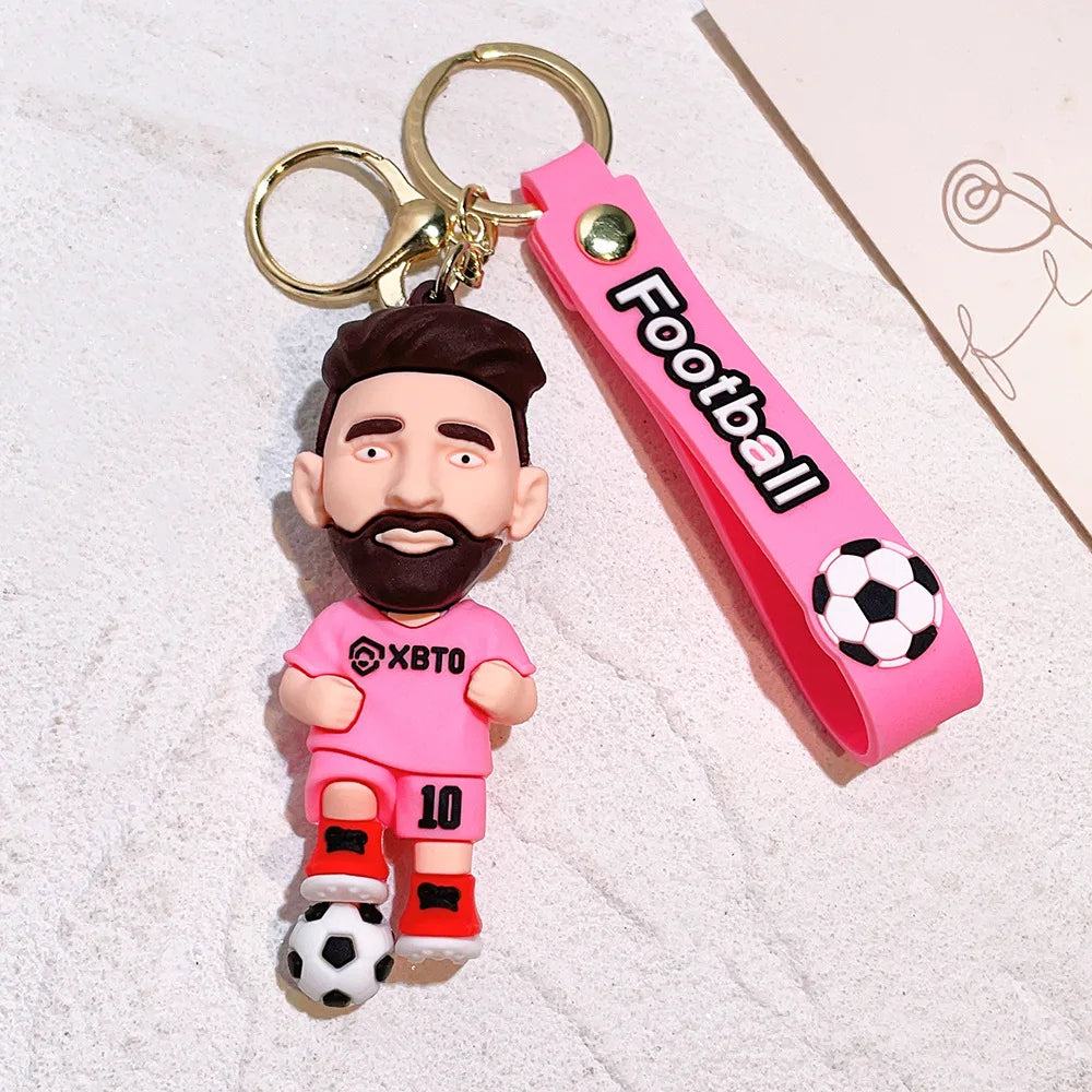 Football Jersey 2026 Keychain Cartoon Figures Soccer Birthday Party Supplies Toy Key Ring Messii Souvenir for Men Cup 2026 Ball