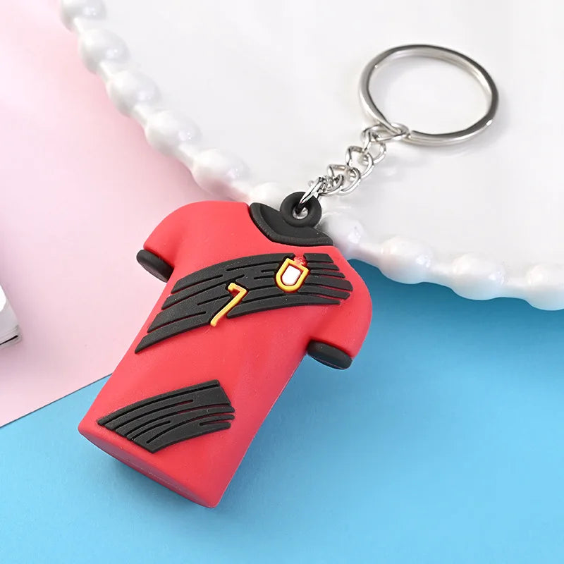 Football Jersey 2026 Keychain Cartoon Figures Soccer Birthday Party Supplies Toy Key Ring Messii Souvenir for Men Cup 2026 Ball