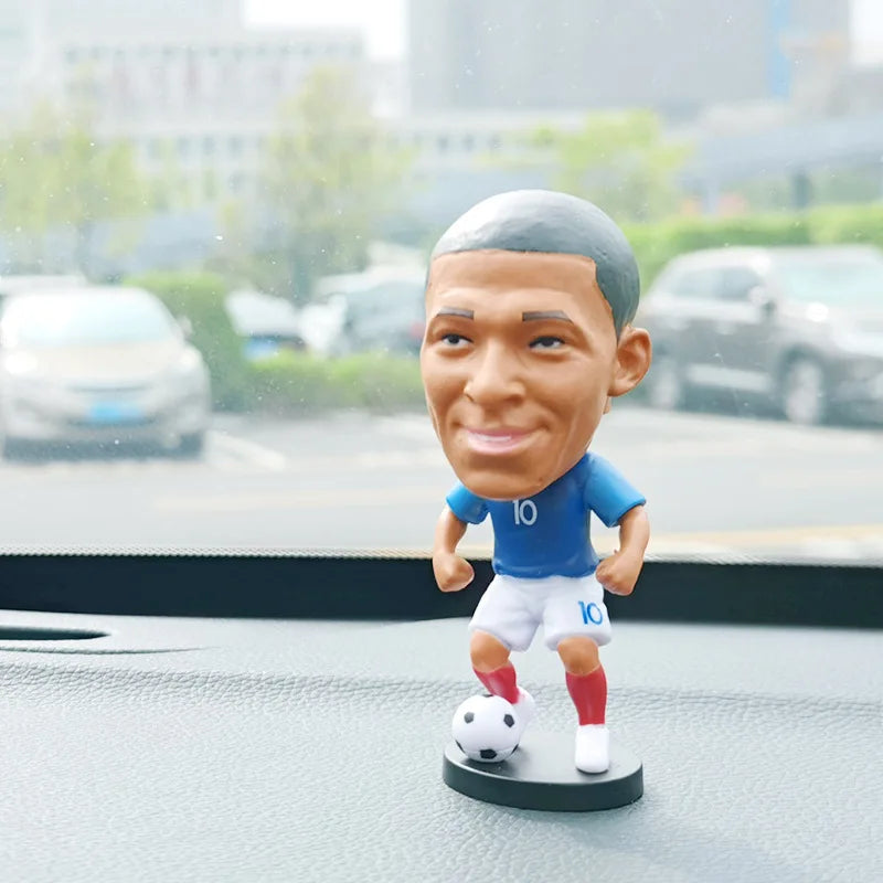 Football star doll car ornament gives boys gifts C Ronaldo star week character Neymar shaking his head doll birthday gift