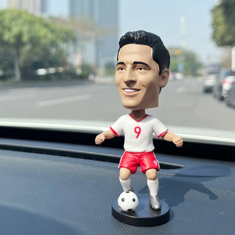 Football star doll car ornament gives boys gifts C Ronaldo star week character Neymar shaking his head doll birthday gift