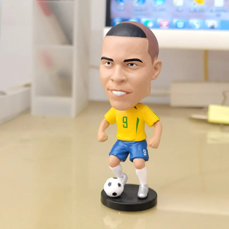 Football star doll car ornament gives boys gifts C Ronaldo star week character Neymar shaking his head doll birthday gift