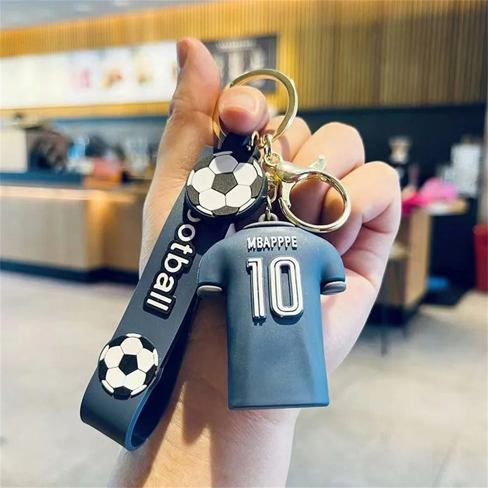 Creative Simulation Football Jersey Keychain Creative Gift Action Figure Car Keychain  Sports Peripherals