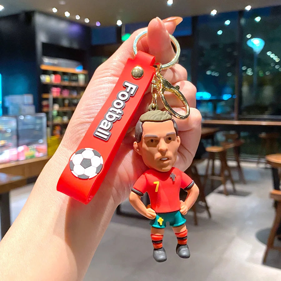 Football Jersey 2026 Keychain Cartoon Figures Soccer Birthday Party Supplies Toy Key Ring Messii Souvenir for Men Cup 2026 Ball