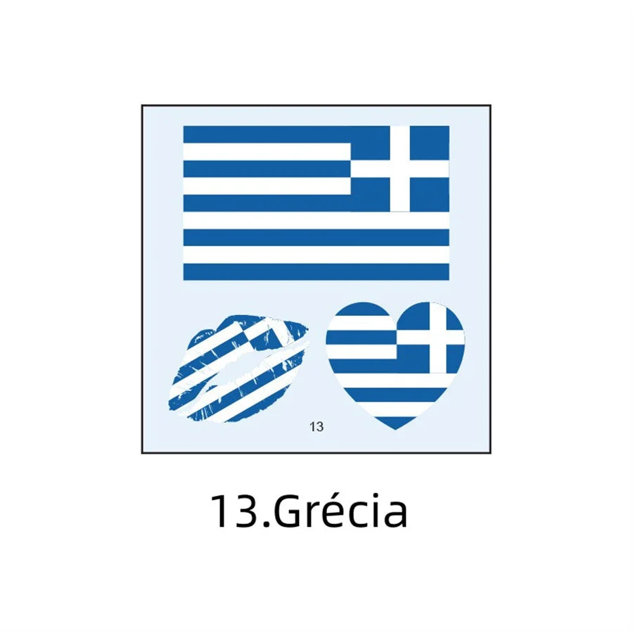 1PC Waterproof Tattoo Stickers of Football National Flag Series for Sports Matches, Shine Out in the People