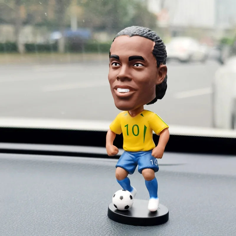 Football star doll car ornament gives boys gifts C Ronaldo star week character Neymar shaking his head doll birthday gift