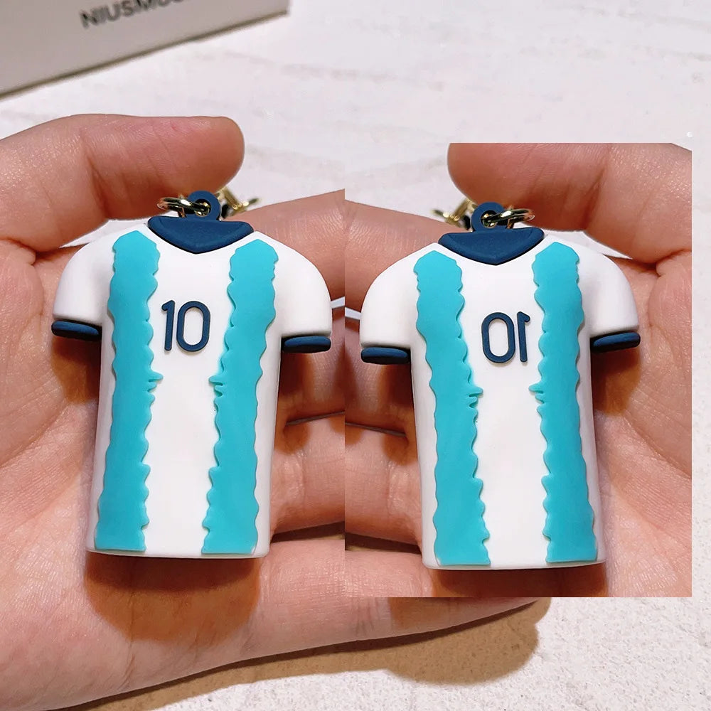 Football Jersey 2026 Keychain Cartoon Figures Soccer Birthday Party Supplies Toy Key Ring Messii Souvenir for Men Cup 2026 Ball