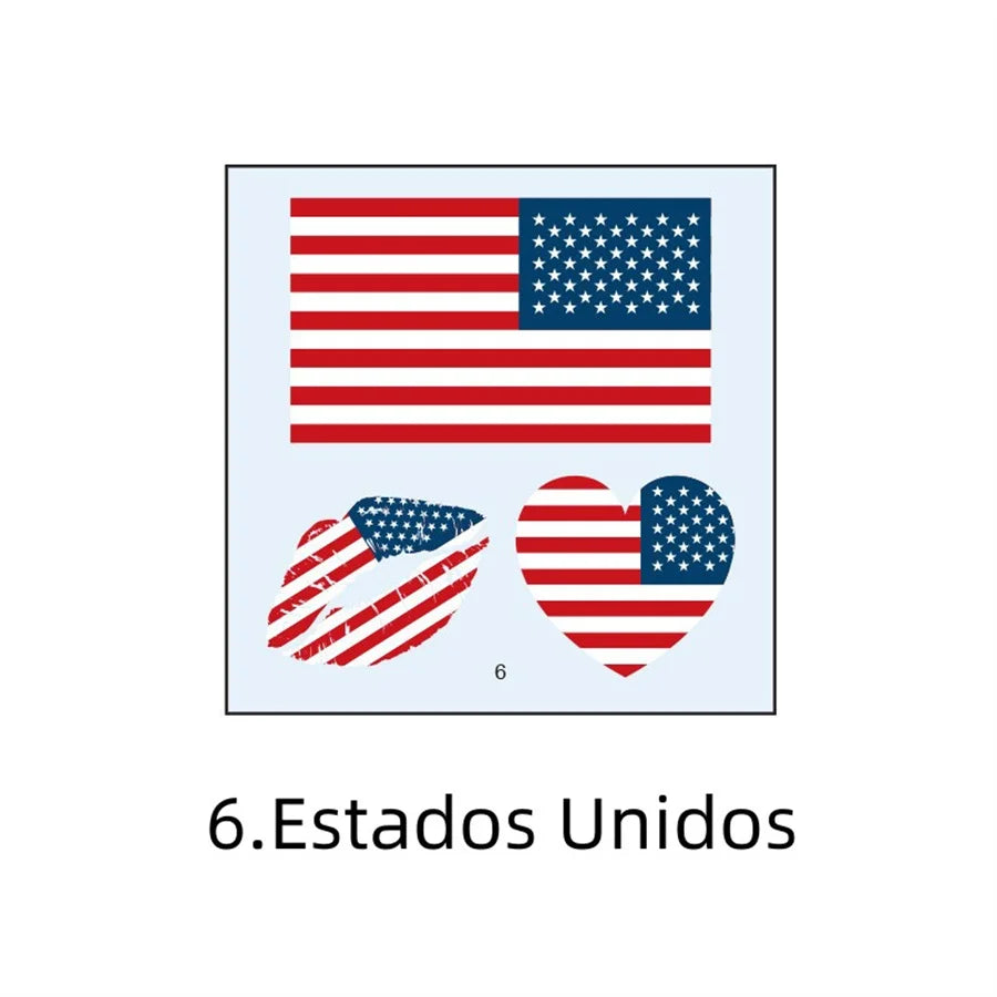 1PC Waterproof Tattoo Stickers of Football National Flag Series for Sports Matches, Shine Out in the People