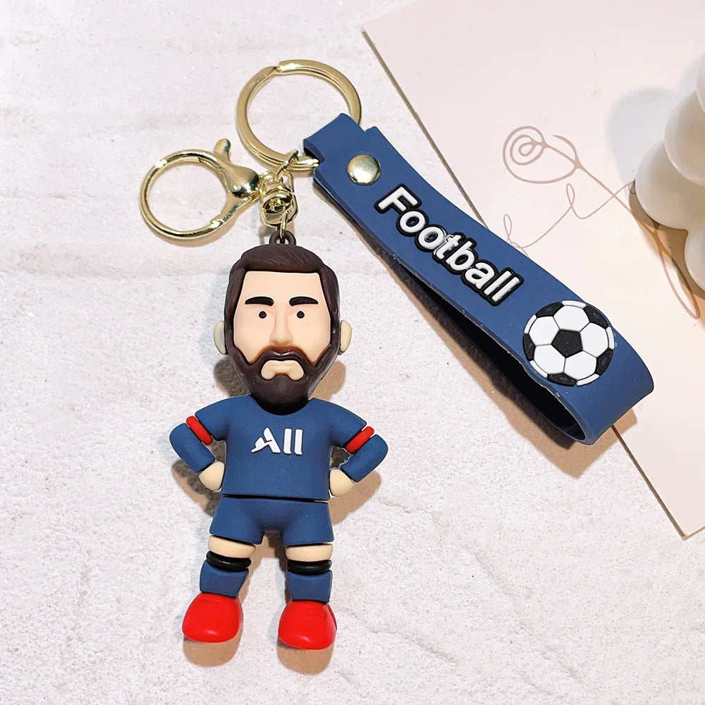 Football Jersey 2026 Keychain Cartoon Figures Soccer Birthday Party Supplies Toy Key Ring Messii Souvenir for Men Cup 2026 Ball