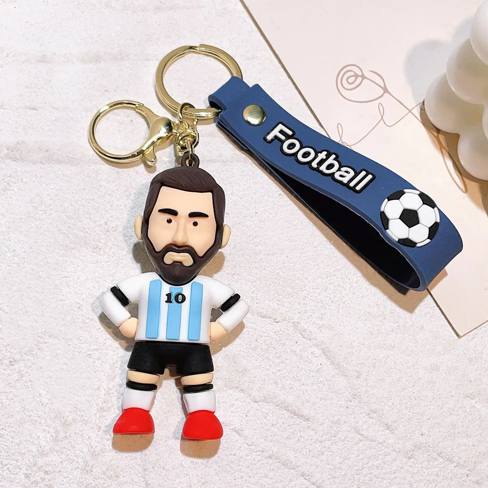 Football Jersey 2026 Keychain Cartoon Figures Soccer Birthday Party Supplies Toy Key Ring Messii Souvenir for Men Cup 2026 Ball
