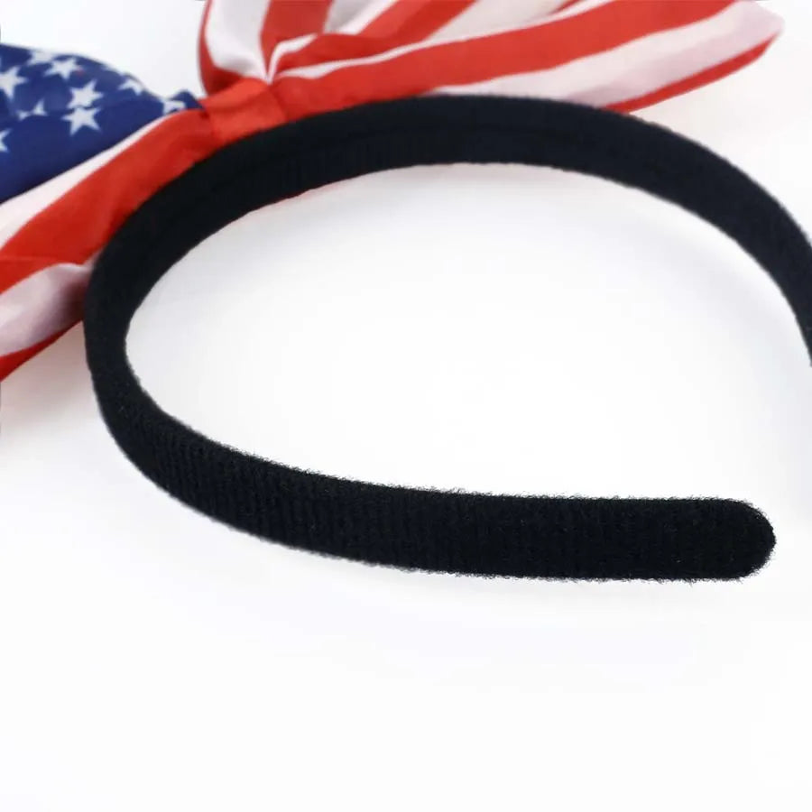 Bowknot Headdress USA Flag Elements Bow Headband Fashion Patriotic Independence Day Party Jewelry Head Band Children's Hair Hoop