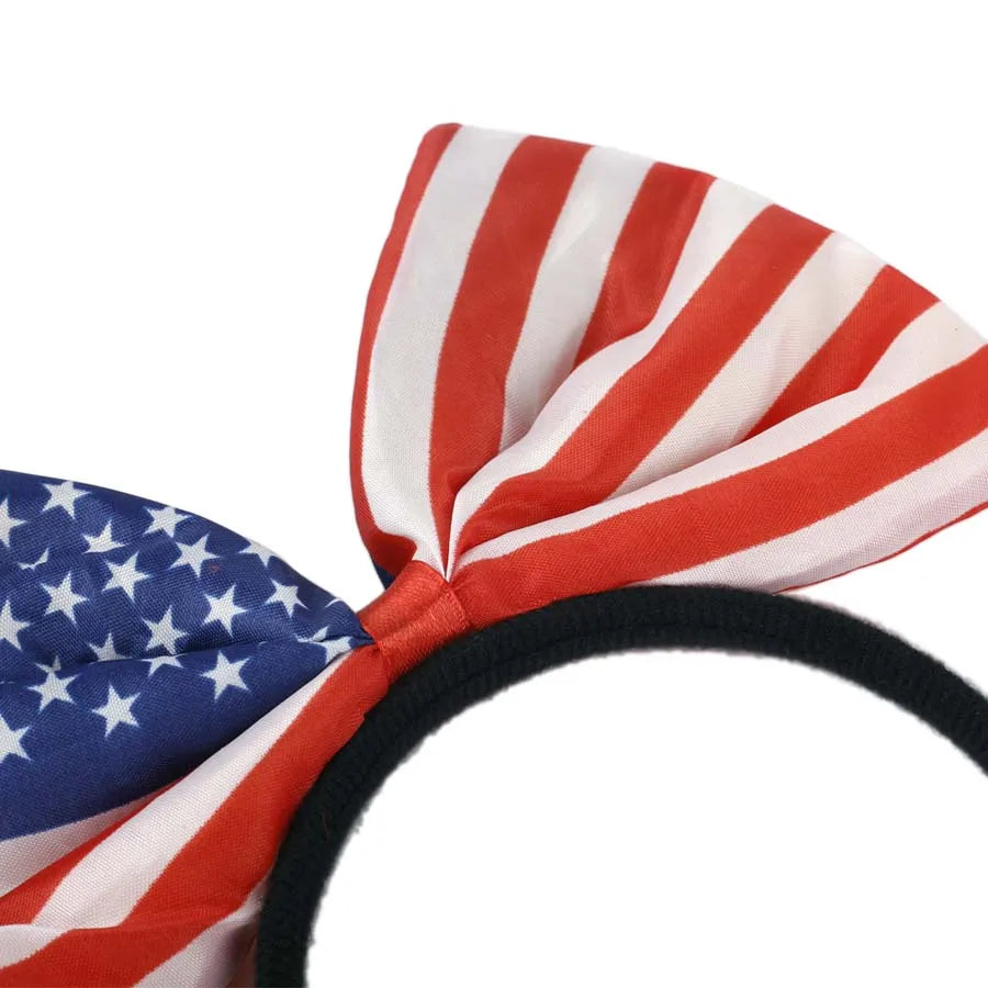 Bowknot Headdress USA Flag Elements Bow Headband Fashion Patriotic Independence Day Party Jewelry Head Band Children's Hair Hoop