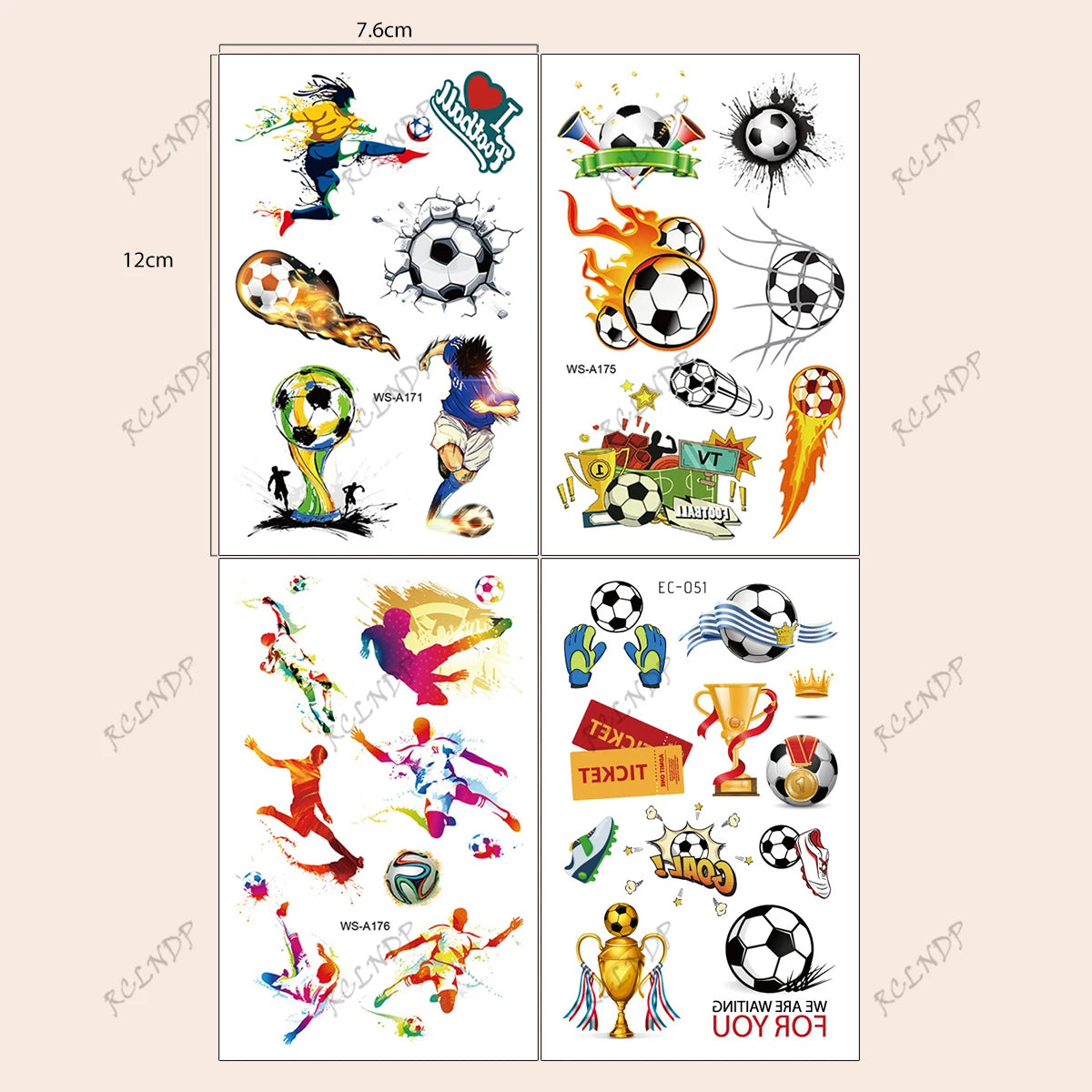 Waterproof Temporary Tattoo Sticker European football France Spain England UK flag Fake Tatto Flash Tatoo Tato for Girl Men
