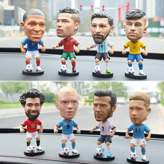 Football star doll car ornament gives boys gifts C Ronaldo star week character Neymar shaking his head doll birthday gift