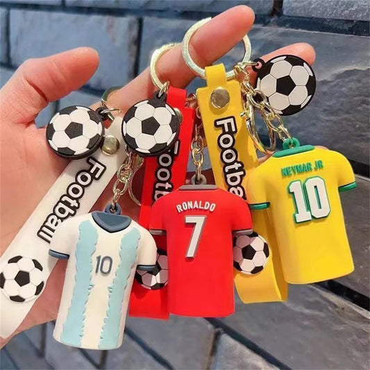 Creative Simulation Football Jersey Keychain Creative Gift Action Figure Car Keychain  Sports Peripherals