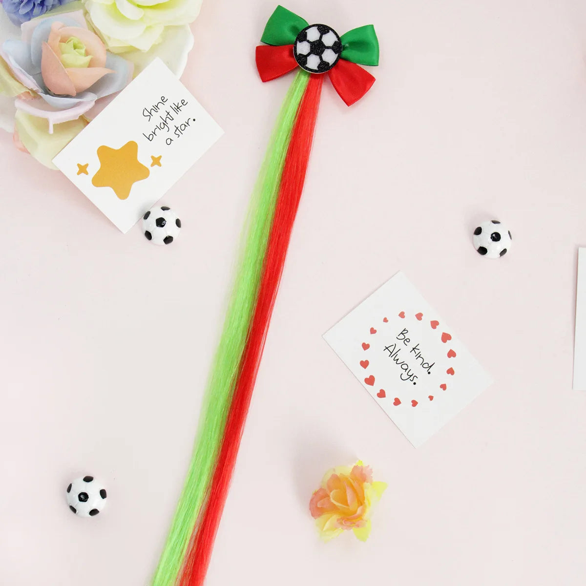 Football fans cheered for the national team players and danced wildly at the sports party, wearing hairpins and headbands.