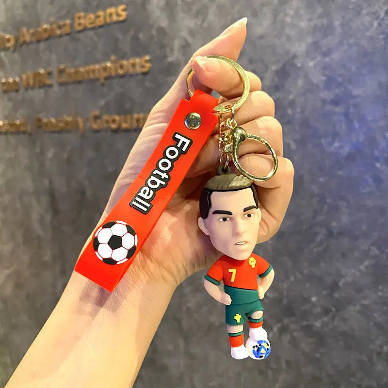 Football Jersey 2026 Keychain Cartoon Figures Soccer Birthday Party Supplies Toy Key Ring Messii Souvenir for Men Cup 2026 Ball