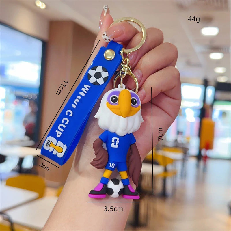Football Jersey 2026 Keychain Cartoon Figures Soccer Birthday Party Supplies Toy Key Ring Messii Souvenir for Men Cup 2026 Ball
