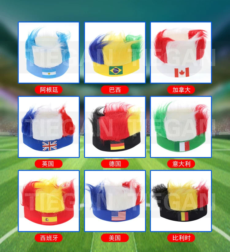 2026 Soccer World Cup 32-Team Headwear: Fan Cheering Accessories – Germany and Brazil Soccer Fan Hats